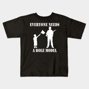 Everyone Needs A Role Model (white) Kids T-Shirt